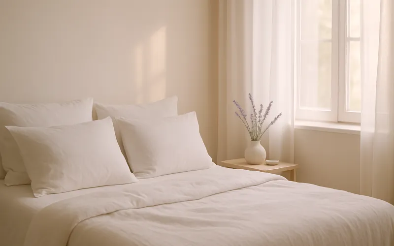 Cum să dormi mai bine – cameră liniștită cu lumină naturală